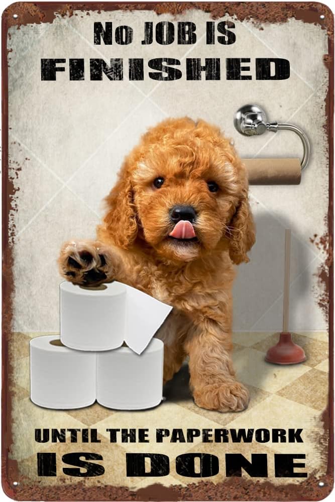 Goldendoodle Dog Bathroom Tin  - Farming Jobs recensie en prijs